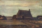 Vincent Van Gogh Farmhouse with Peat Stacks (nn04) Spain oil painting reproduction